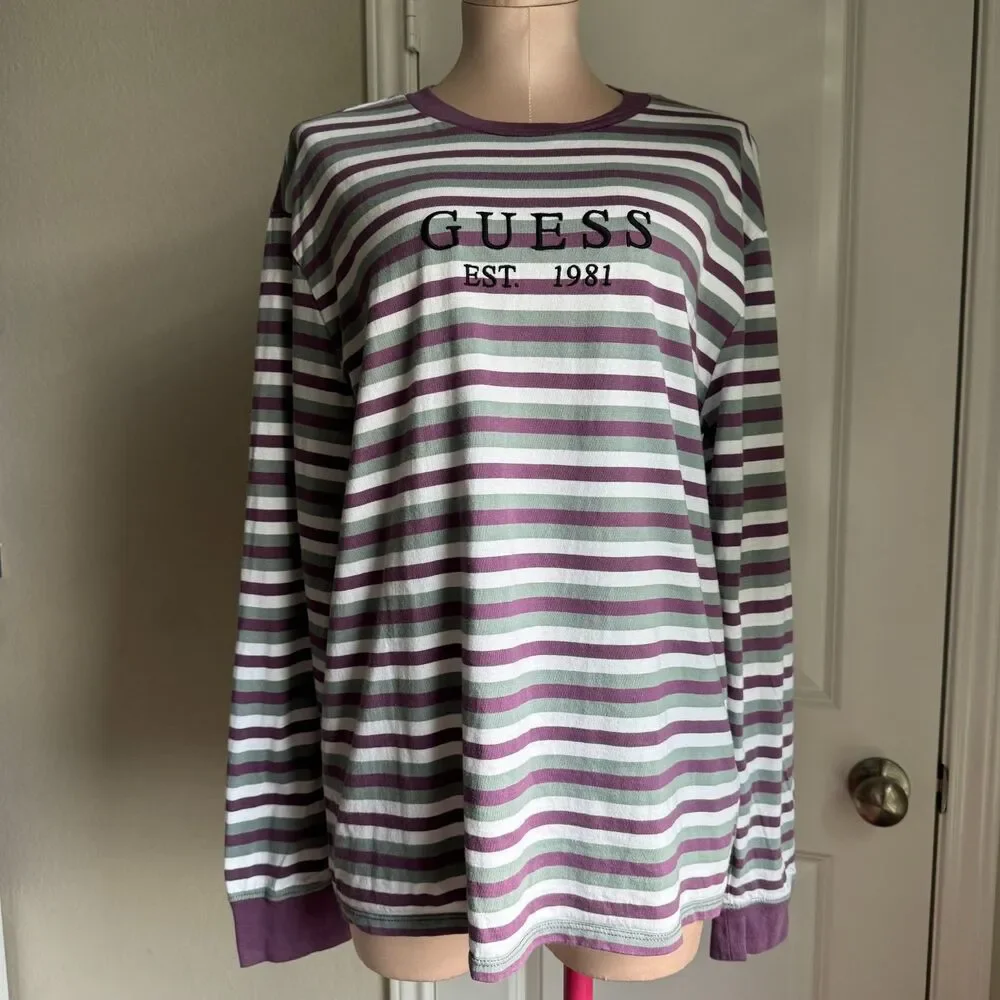 Vintage Guess Stripped Men's Pullover -M